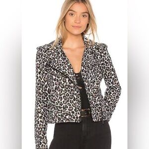 Sanctuary “Poison & Leopard” Moto Jacket from Revolve. Size L. Baddie